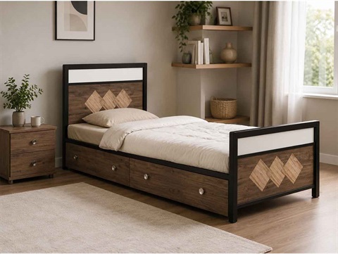 تخت تک نفره فلزی رویا لوزی T 830